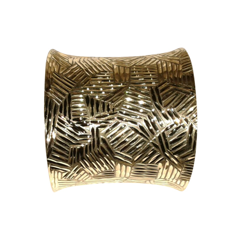 Fancy Brass Cuff Bracelet