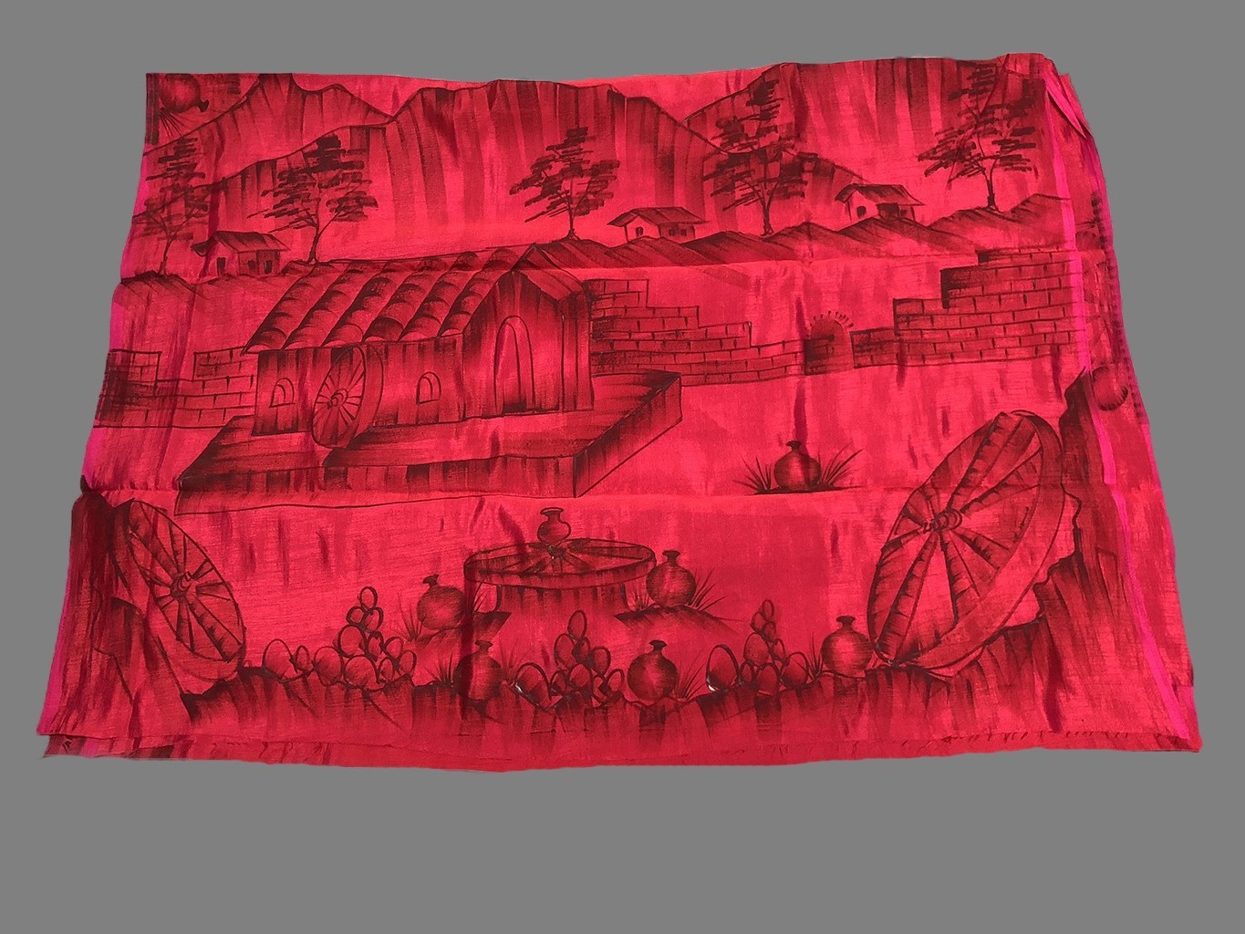 Hand Brush Paint Banglori Silk Saree