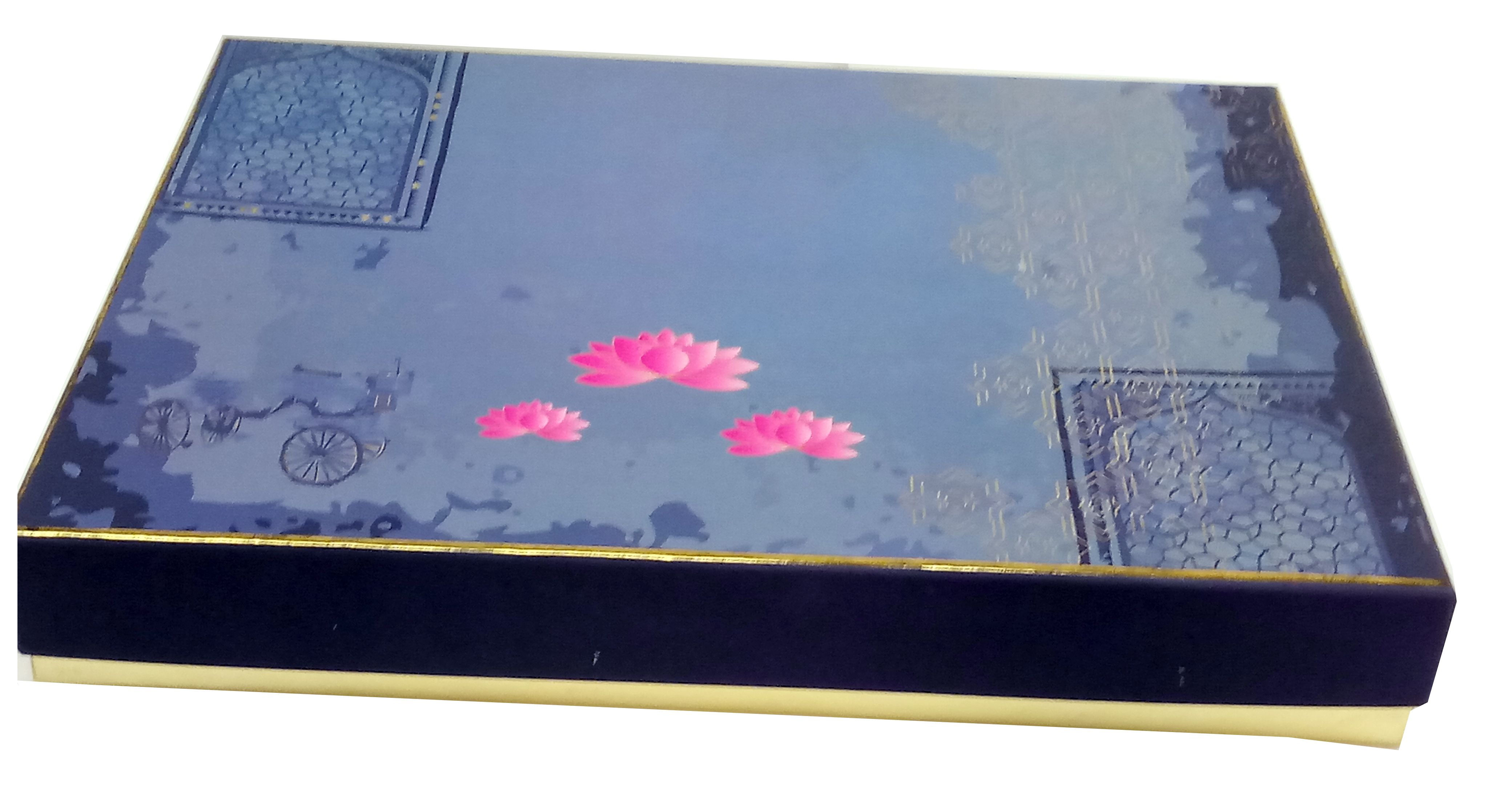 Purple Neelkamal 4 Part Dry Fruit Box