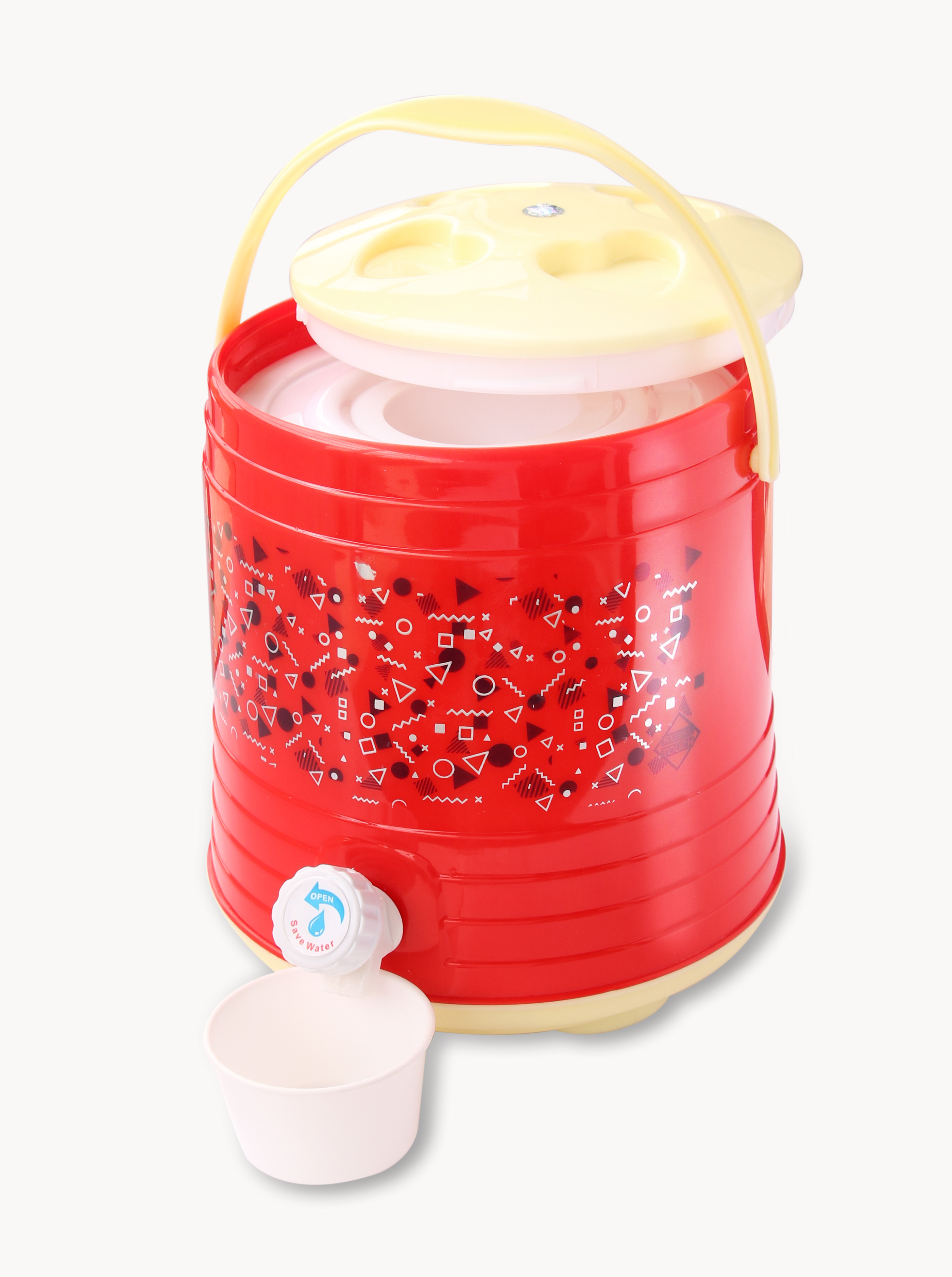 Cool Fashion Water Jug - Virgin Food Grade Plastic, 6 Ltrs | Ideal For Travelling Outdoors, Wide Mouth Design, Colorful Options Blue, Orange, Green, Yellow