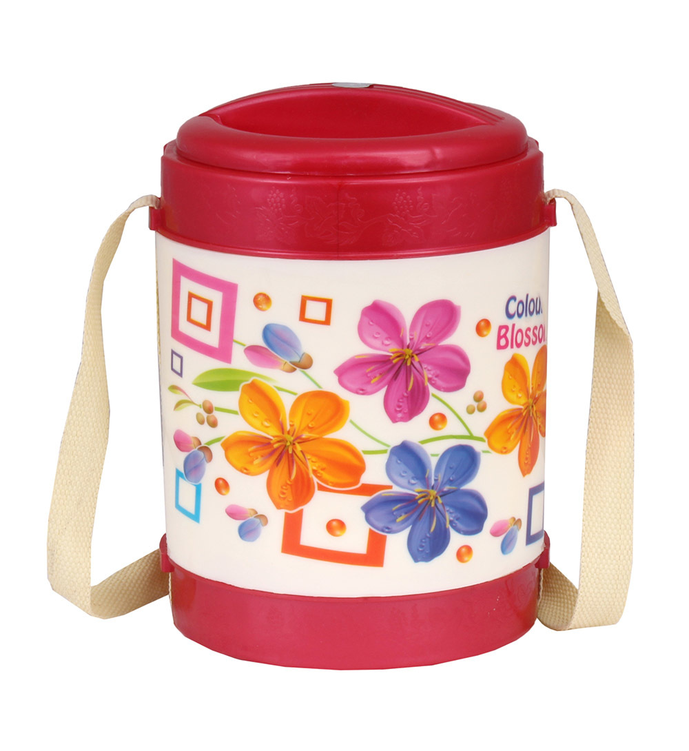 Royal Star - Stainless Steel & Pp Plastic, 3 Container Size In Pink, Blue, Red, Orange, Yellow | Rugged, Easy To Clean, Keeps Food Fresh & Hot