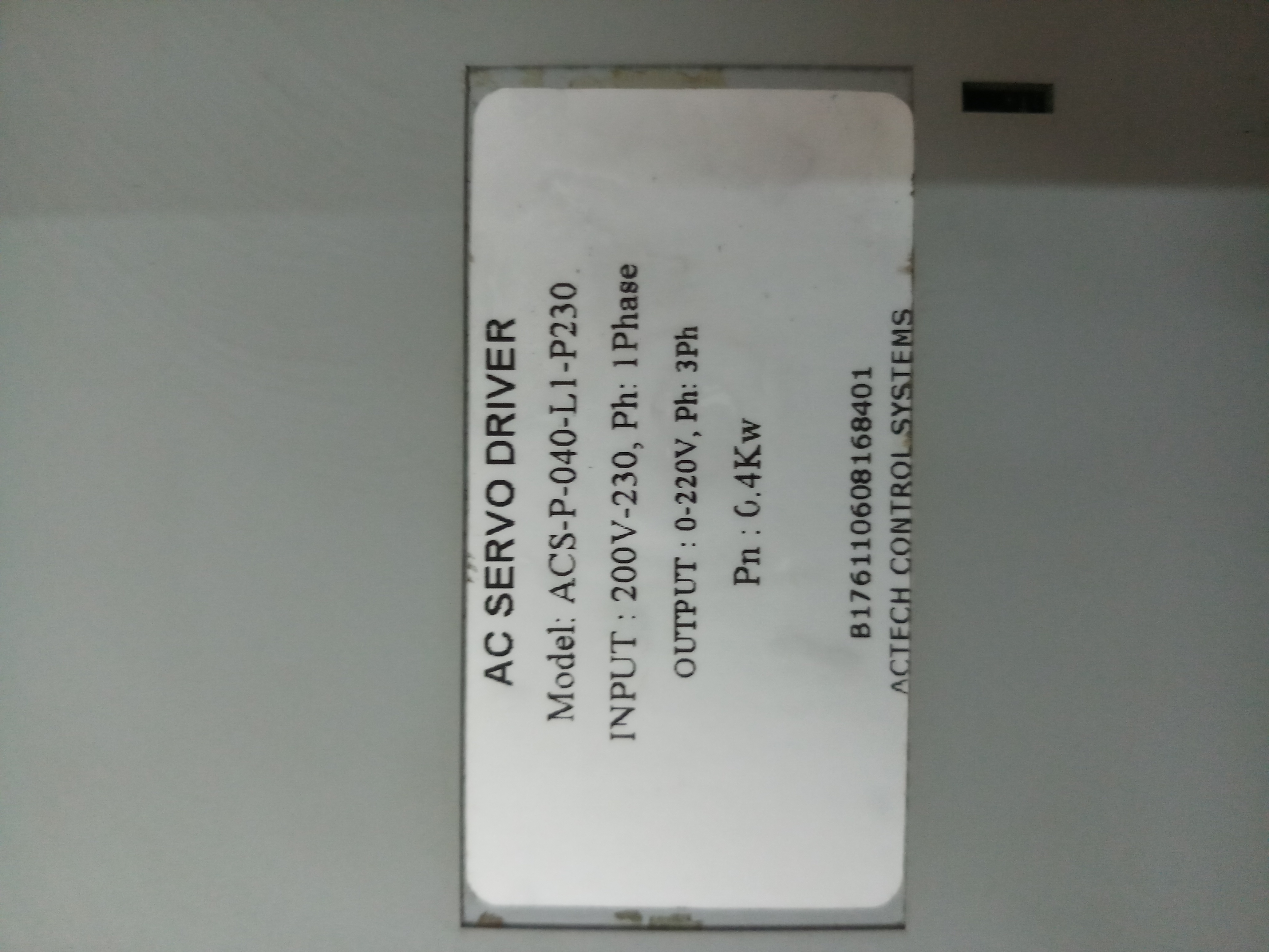 Fiber Ac Servo Driver Acs-p-040-l1-p230