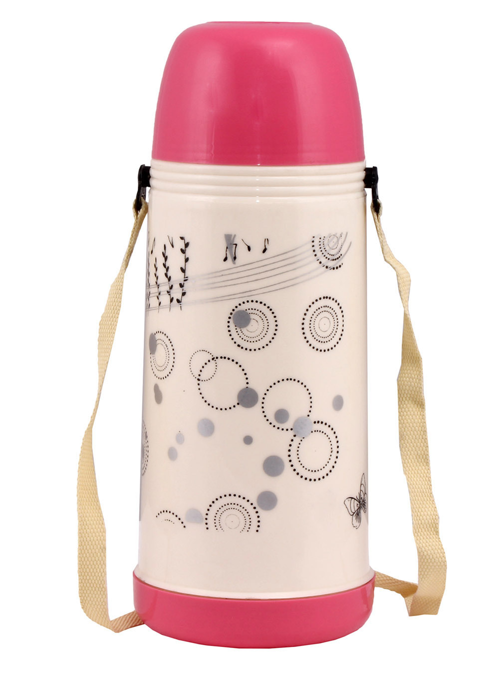 Plastic Thermos - Double Walled, 1000ml Capacity | Brown Color, Well Insulated, Comfortable Grip, Ideal For Hot & Cold Beverages