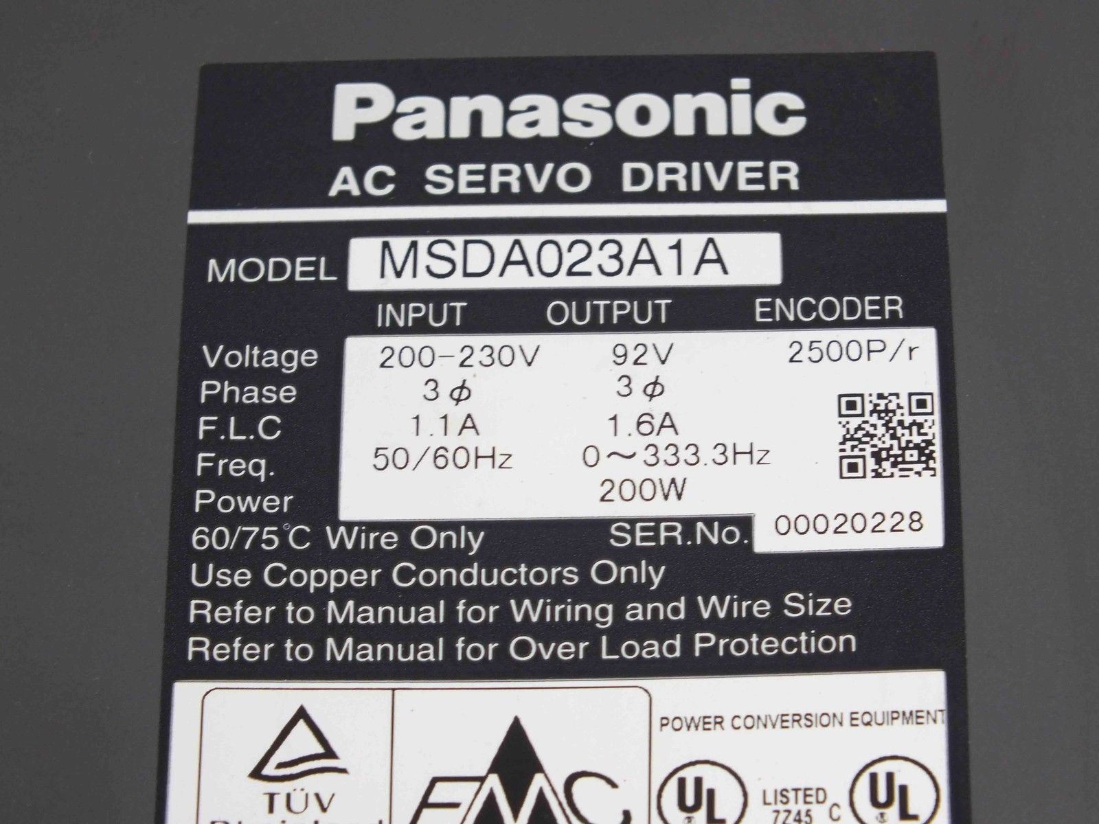 Fiber Panasonic Msda023a1a