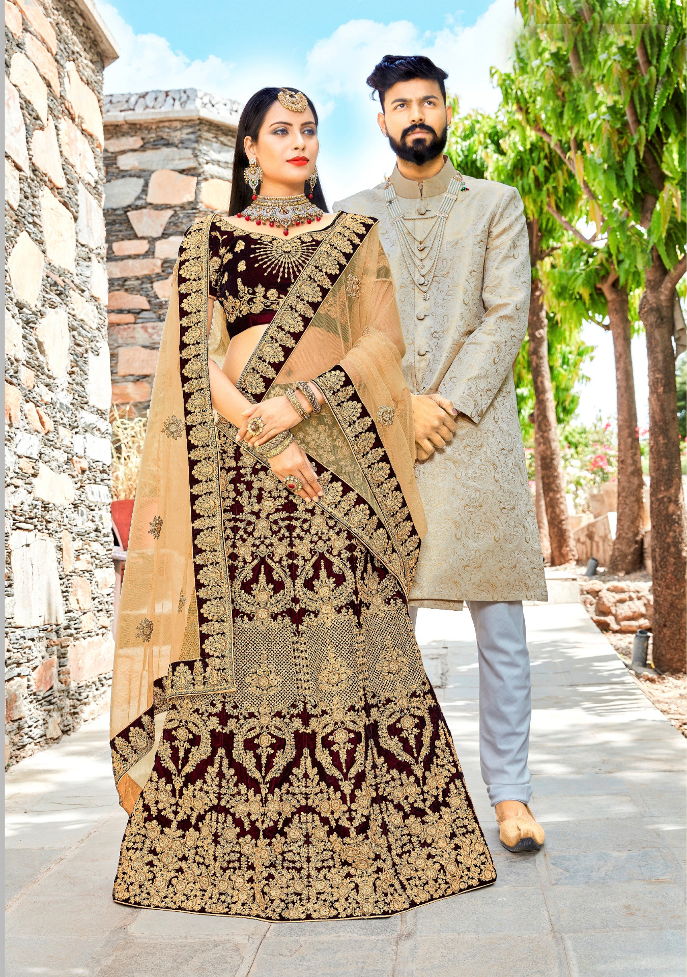Wedding Lehenga - Color: As Per Image