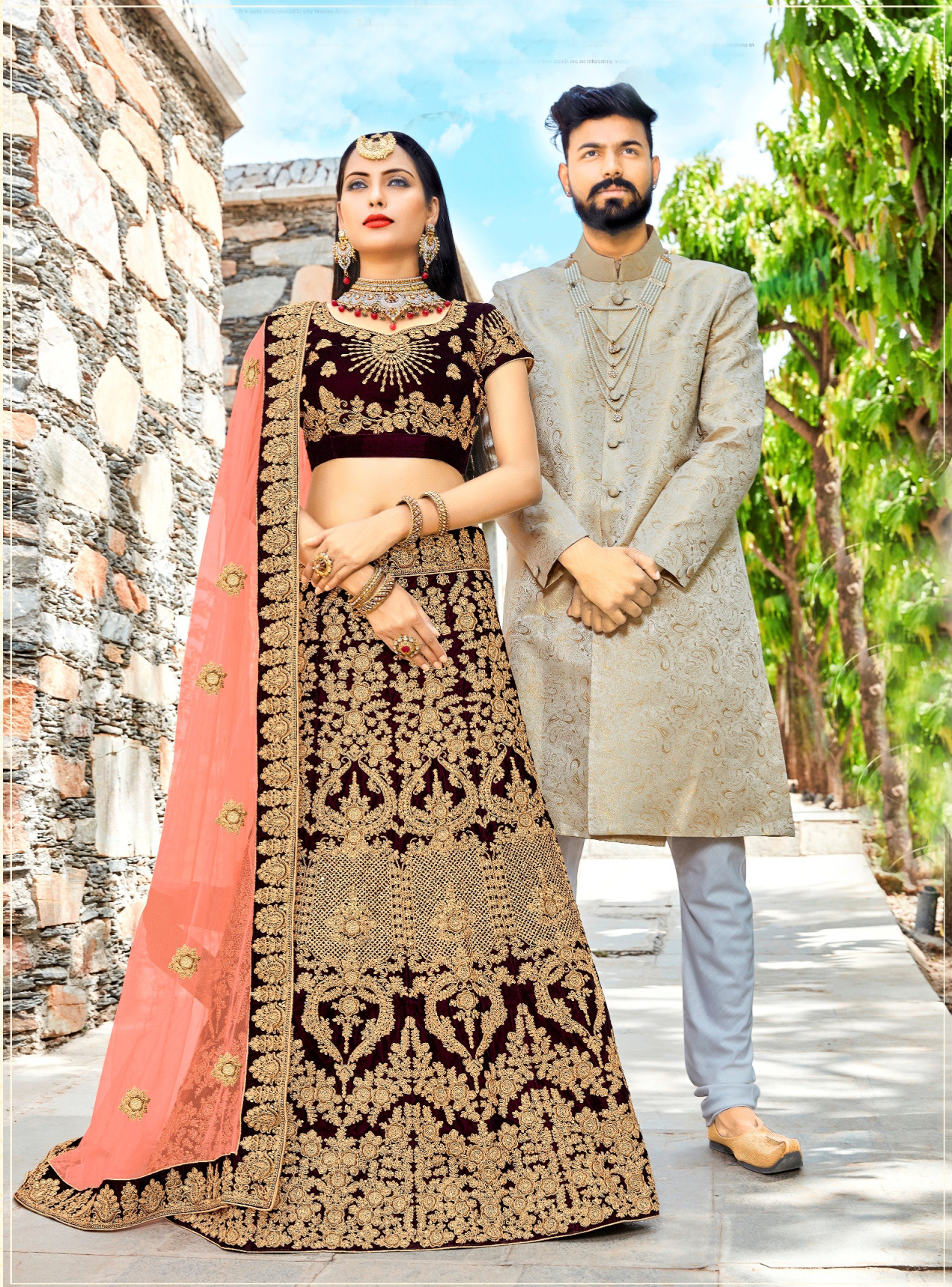 Wedding Lehenga - Color: As Per Image