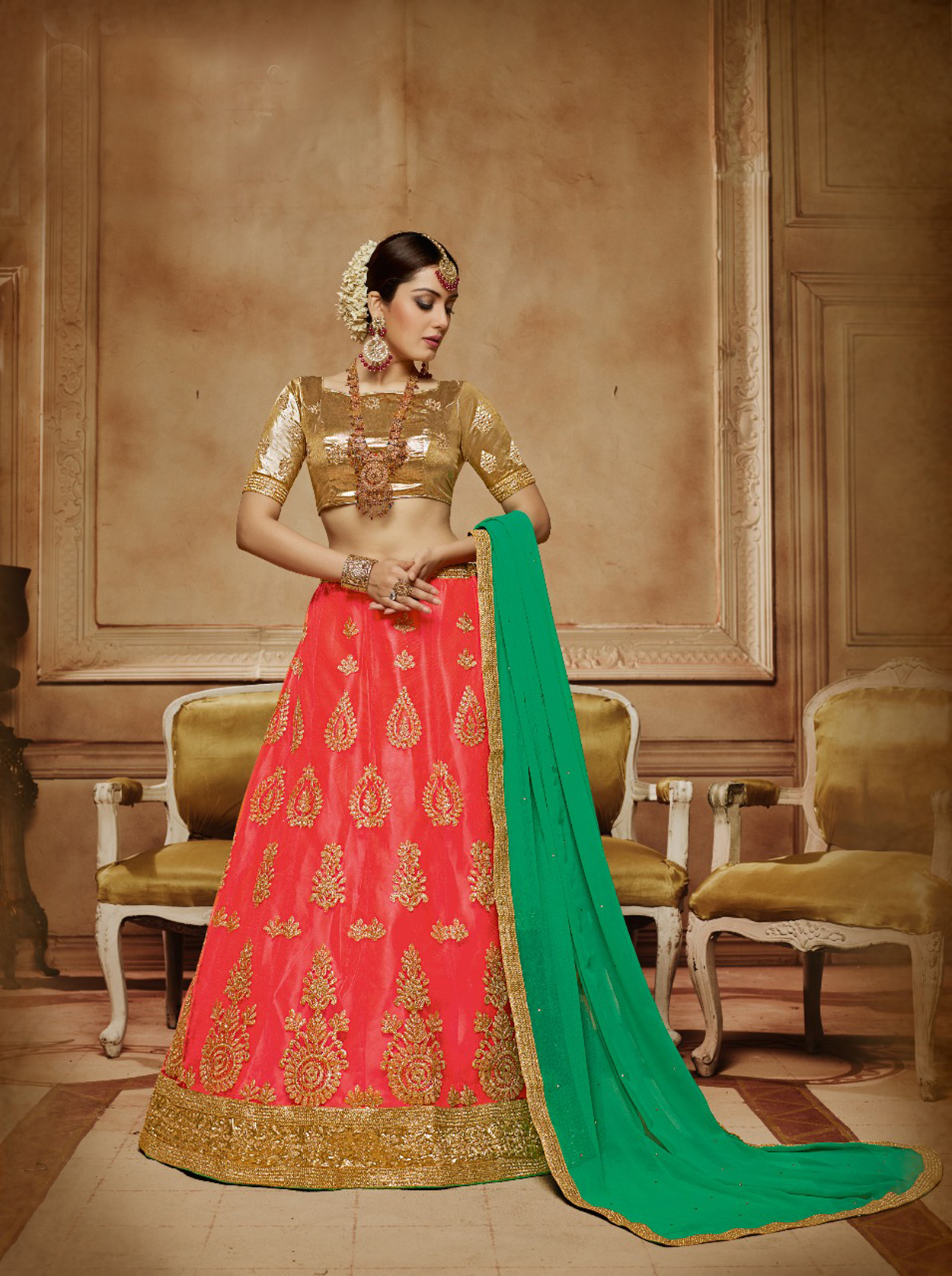 As Per Image Fancy Lehenga