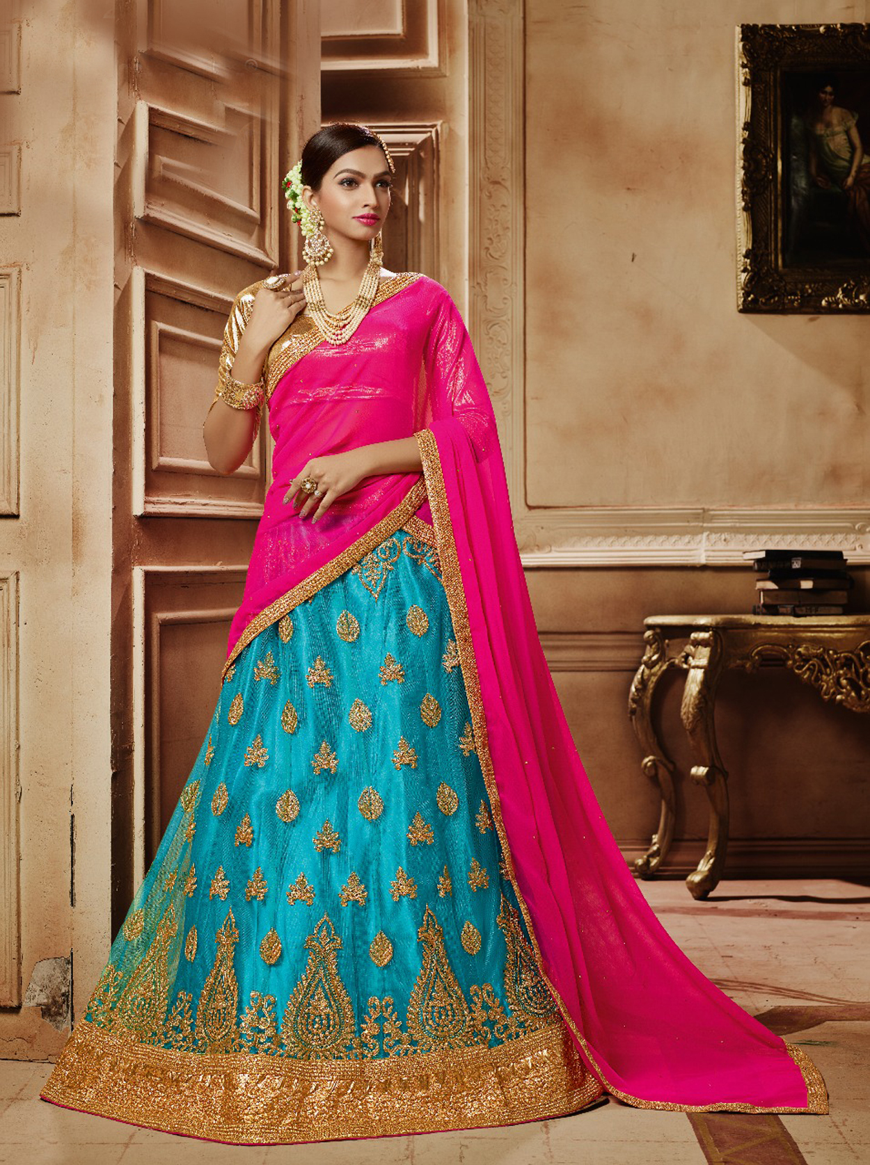 As Per Image Fancy Lehenga