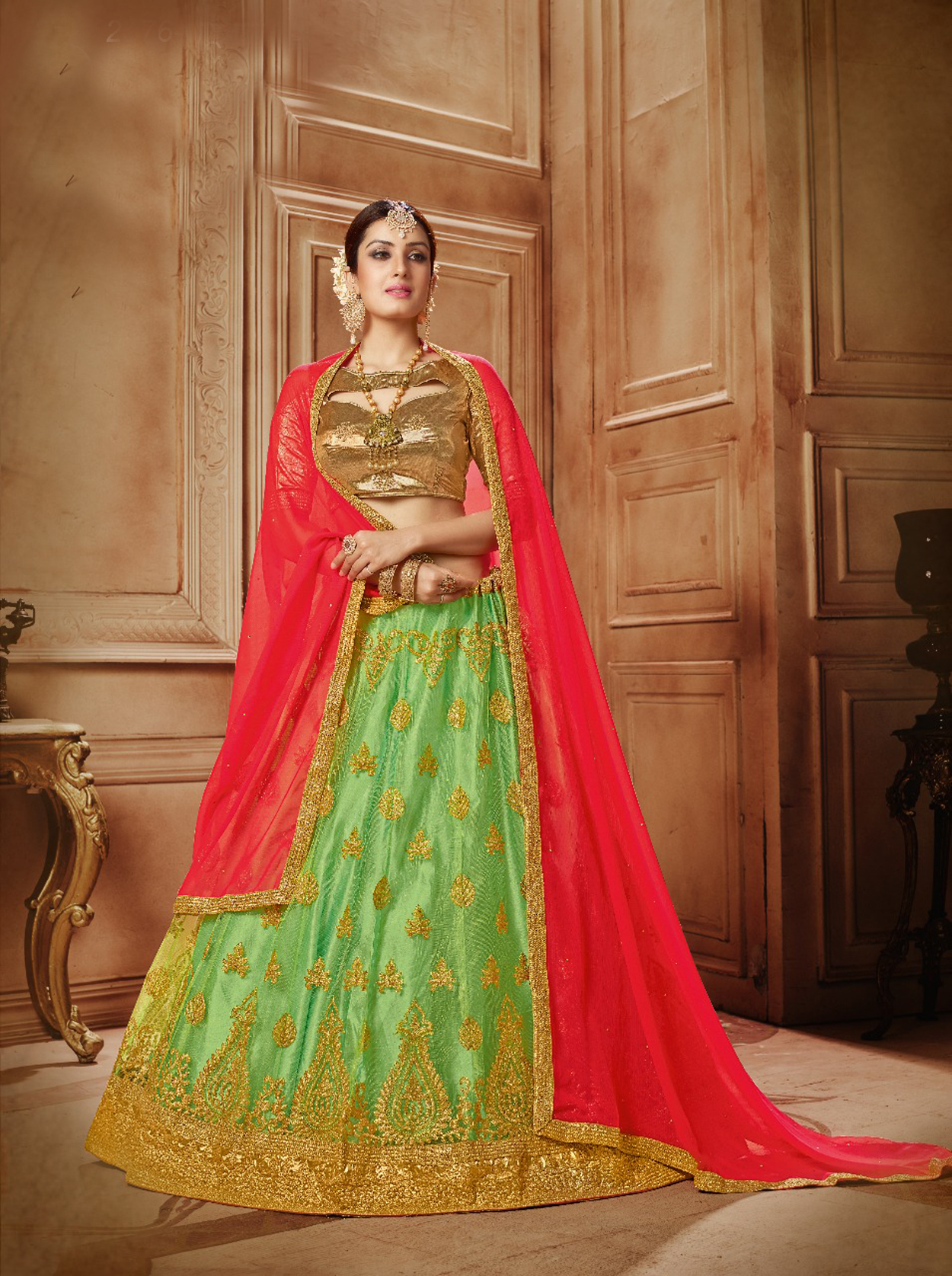 As Per Image Fancy Lehenga