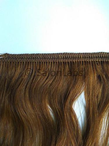 Natural Hand Weft Hair - Human Hair, 12-24 Inches, Brown | Hand-tied Weft, Cuticle Free, Adds Volume and Length for Salon Use