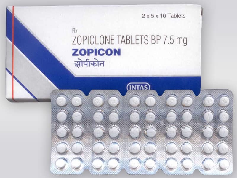 Zopiclone Tablets - 7.5 Mg Dosage | Sedative-hypnotic For Insomnia Relief, 10 Pieces, Store In Cool And Dry Place
