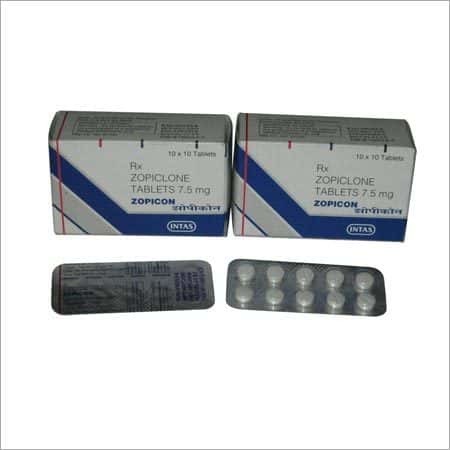 Zopiclone Tablets - 7.5 Mg Dosage | Sedative-hypnotic For Insomnia Relief, 10 Pieces, Store In Cool And Dry Place