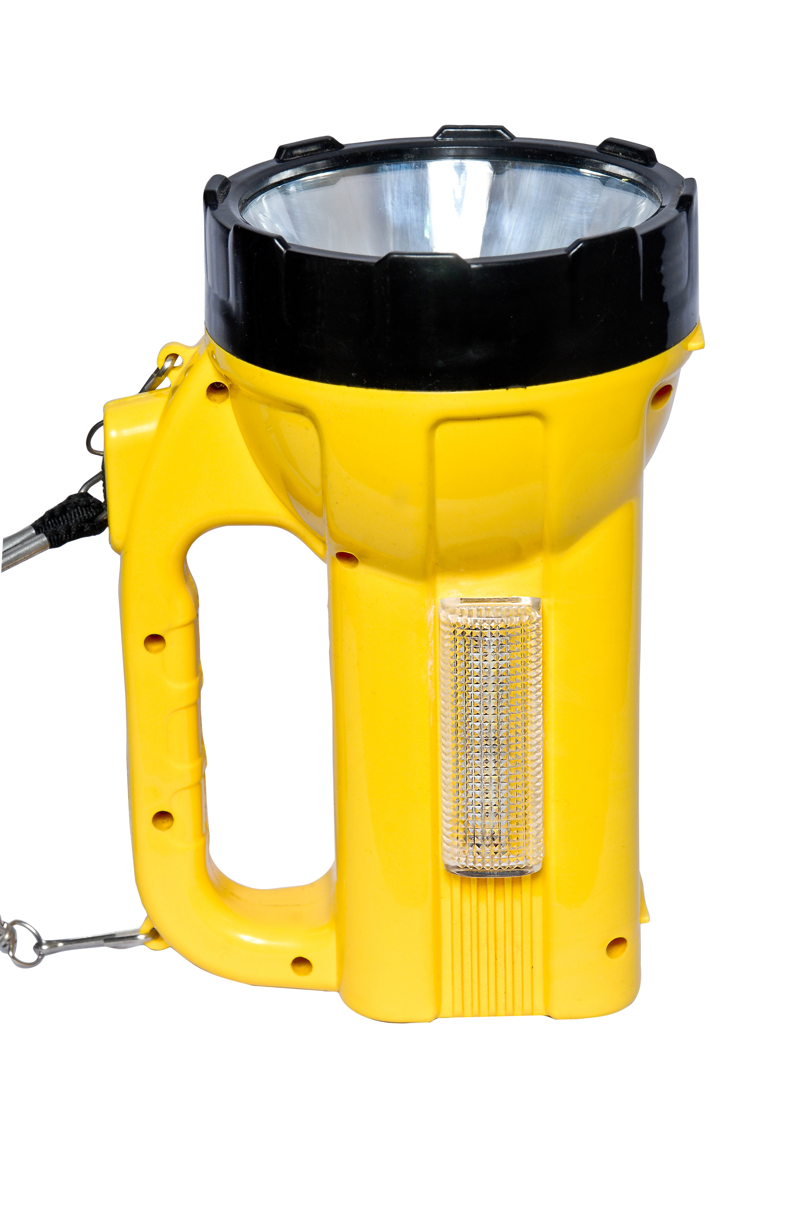 Alpha - Plastic, 250x100x80 Mm, Yellow | High-power Led, 100-200 Lumens, Rechargeable Li-ion Battery, Durable Handle, Portable Emergency Light