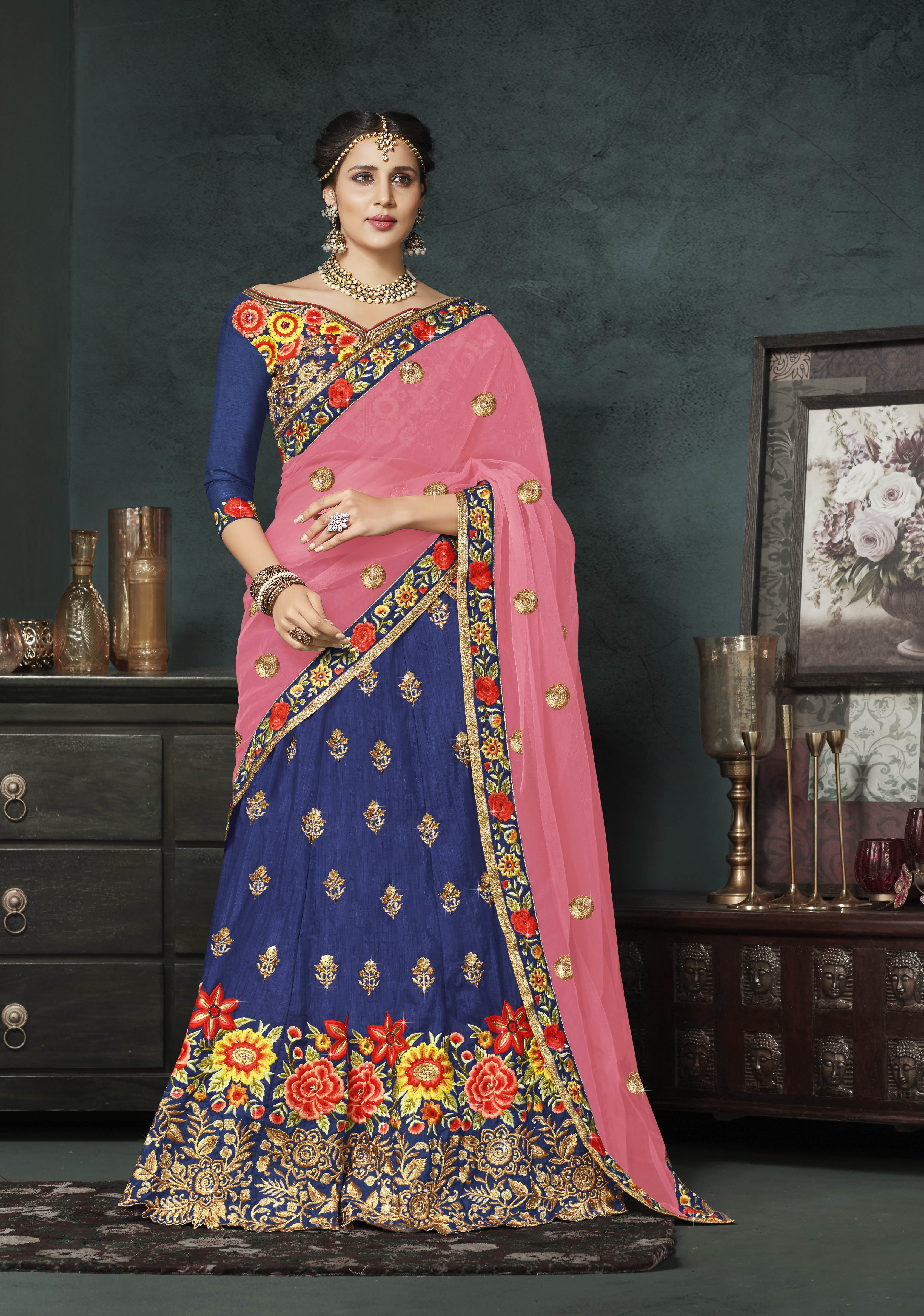 As Per Image Banarasi  Silk Lehenga