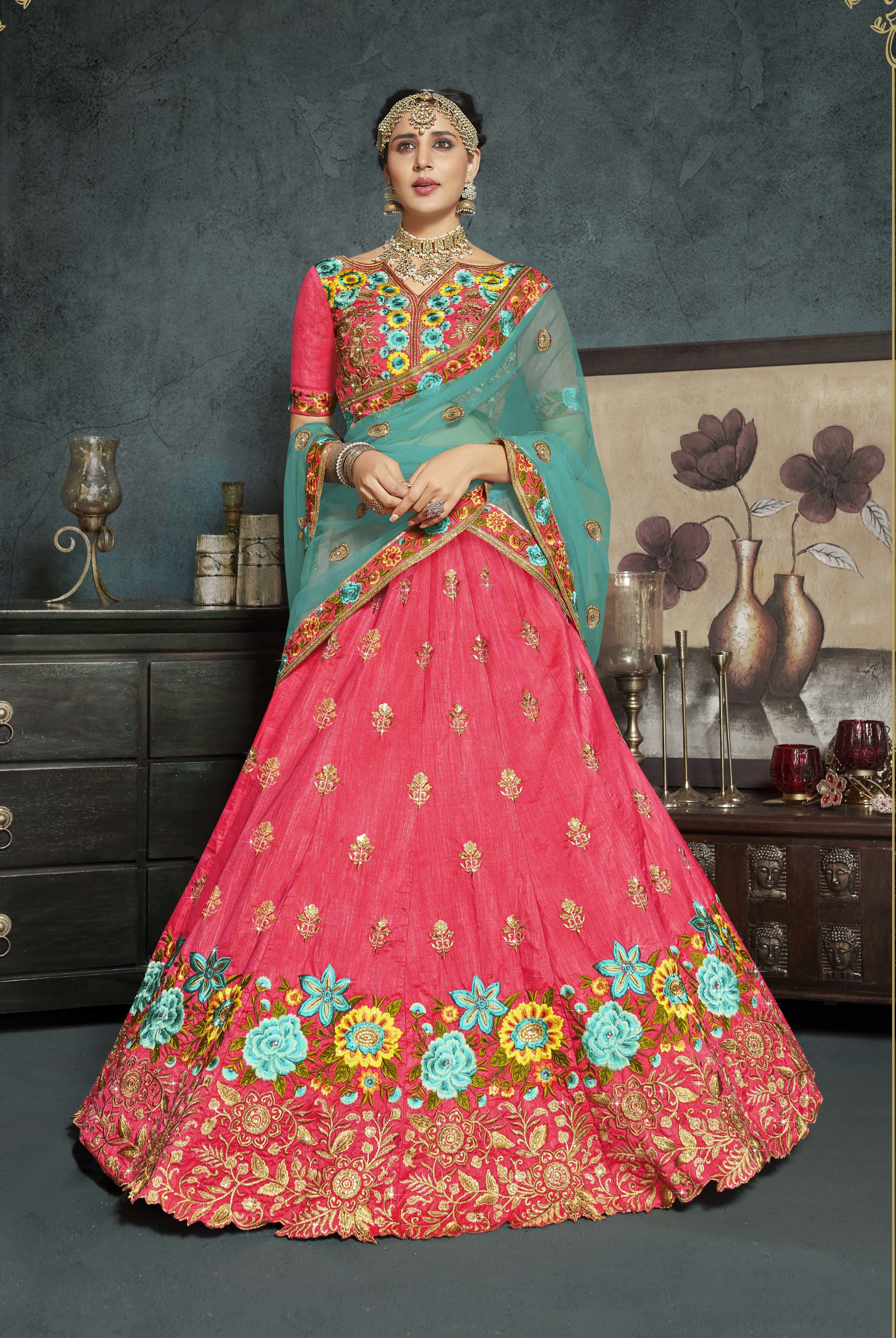 As Per Image Banarasi  Silk Lehenga