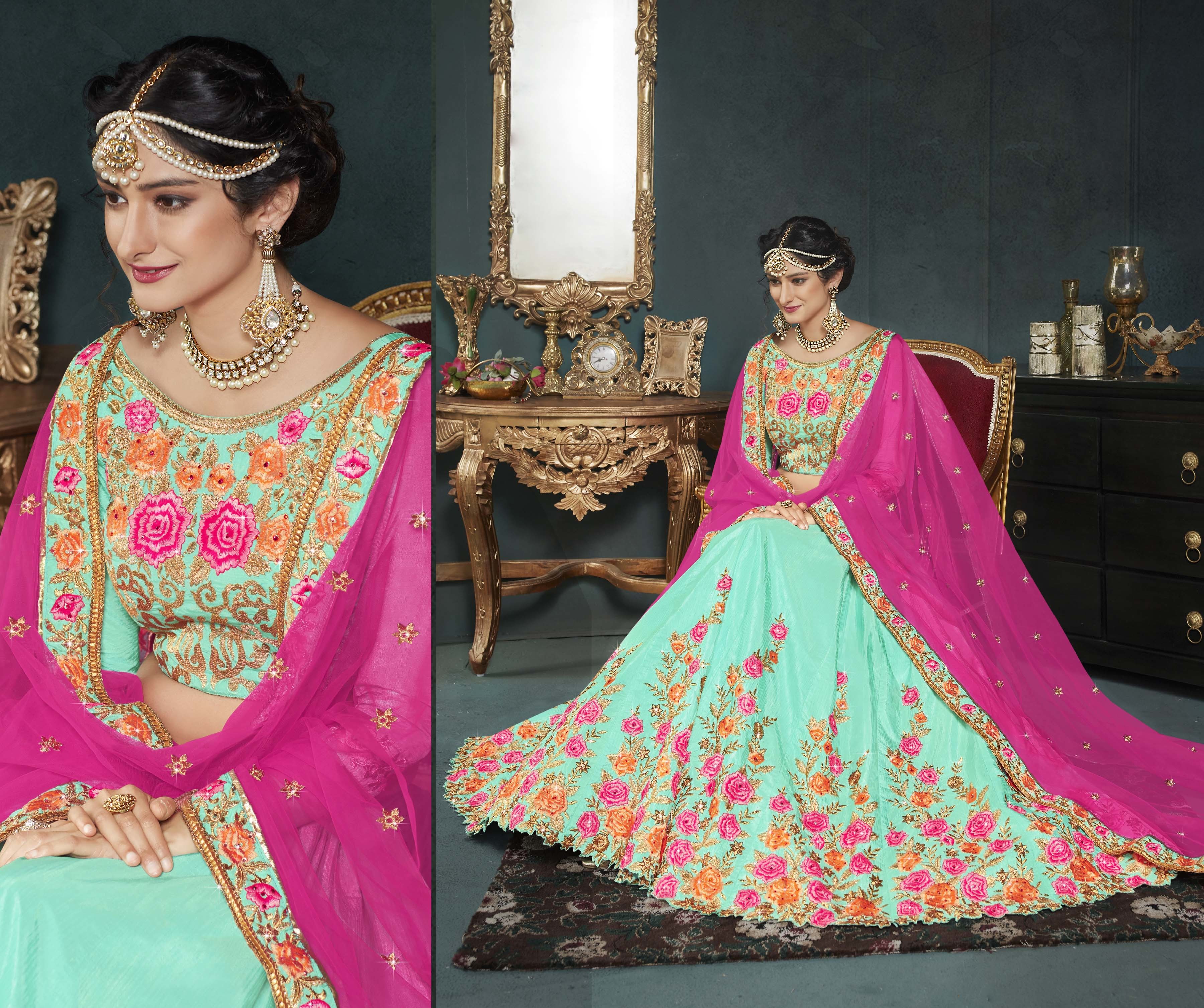 As Per Image Banarasi  Silk Lehenga