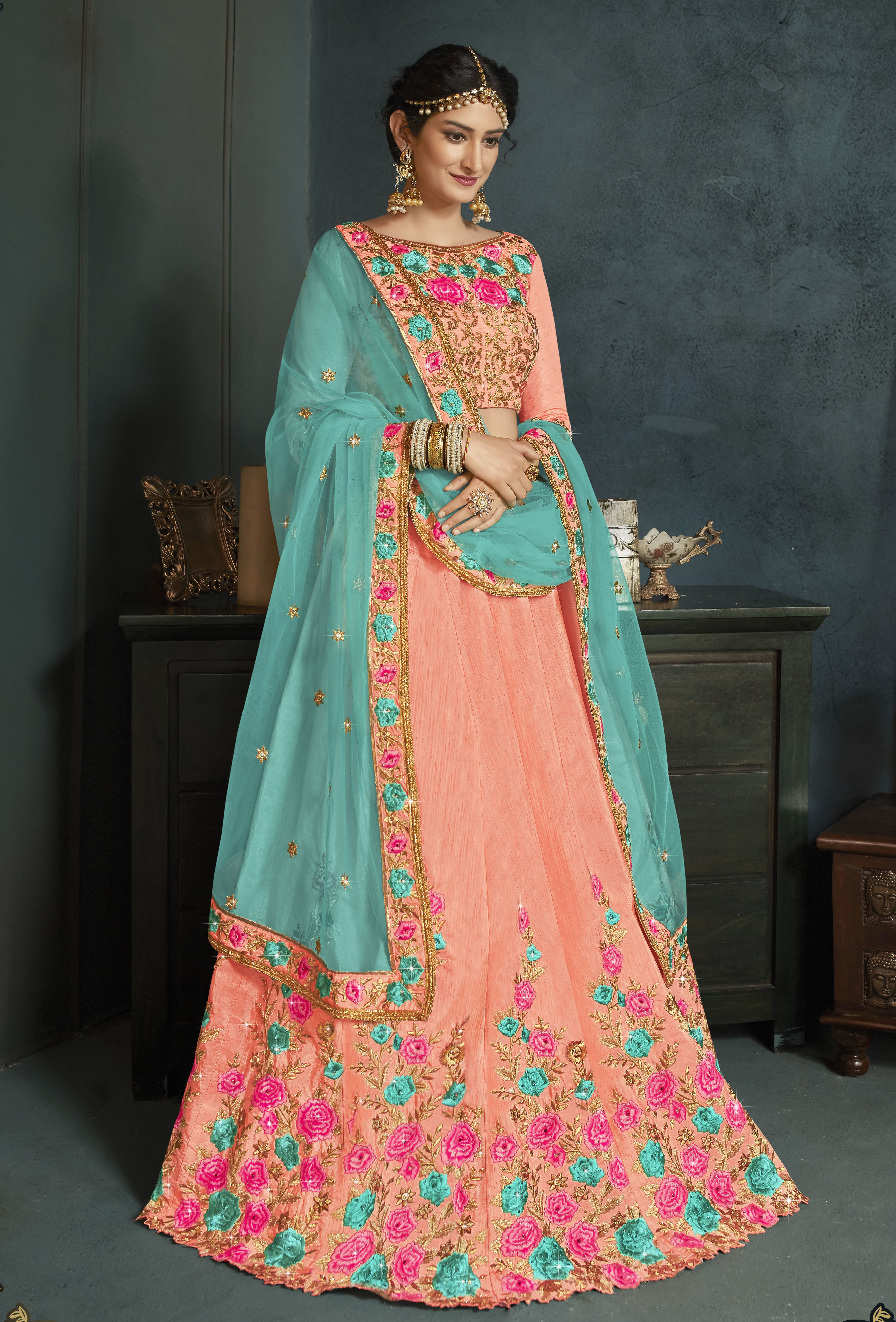 As Per Image Banarasi  Silk Lehenga