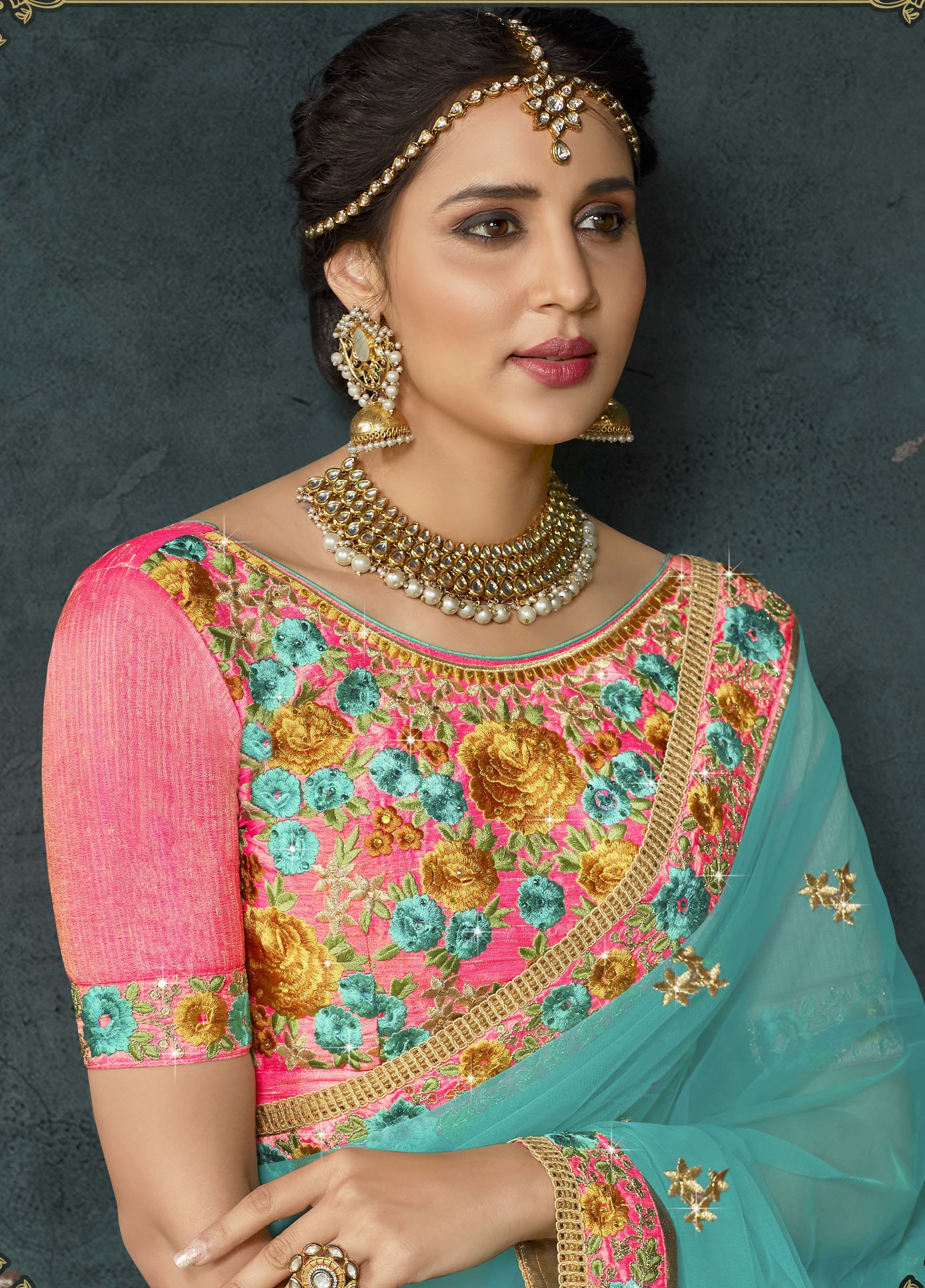 Party Wear Lehenga - Color: As Per Image