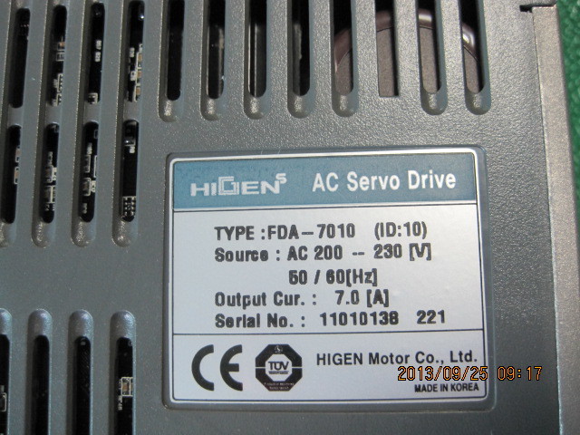 Higen Servo Drive Fda7010 - Fiber Material, Used & Spare Parts Availability | Precision Control & Enhanced Performance