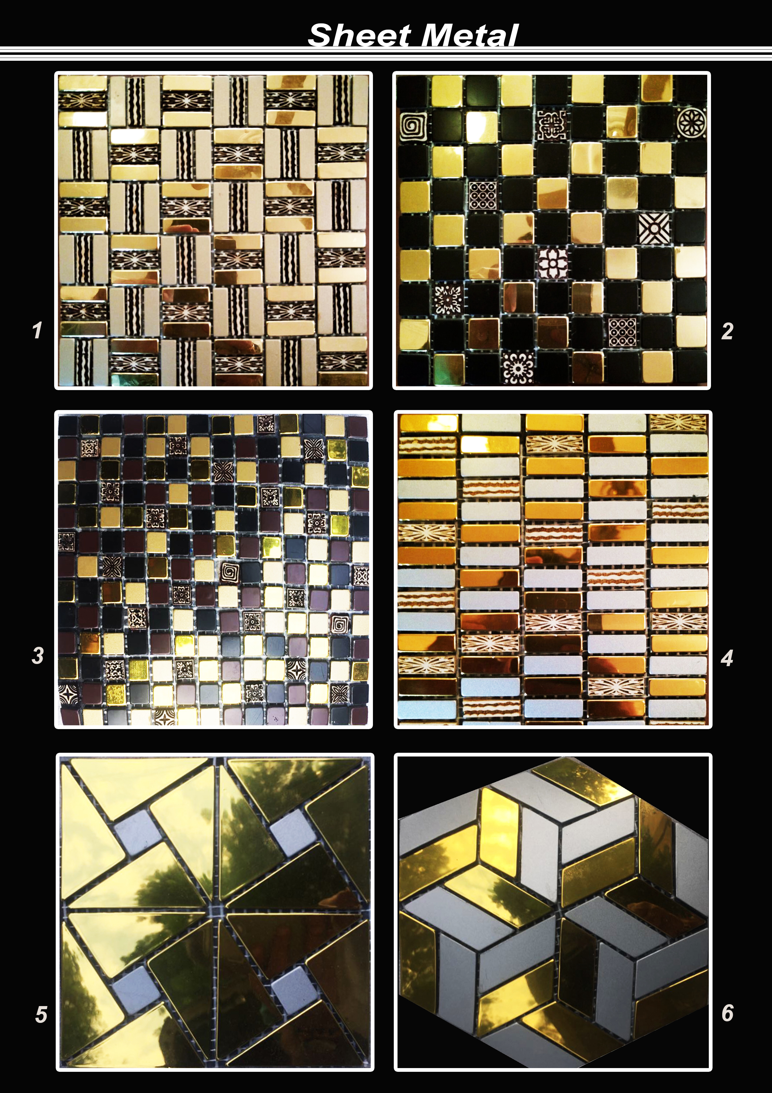 Sheet Metal Mosaic Tiles