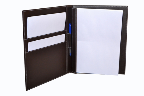 Leather Menu Folder - Leatherette Material, 34 X 20 Cm, Brown Color | Elegant Design, Durable Finish, 1 Year Warranty, Low Maintenance