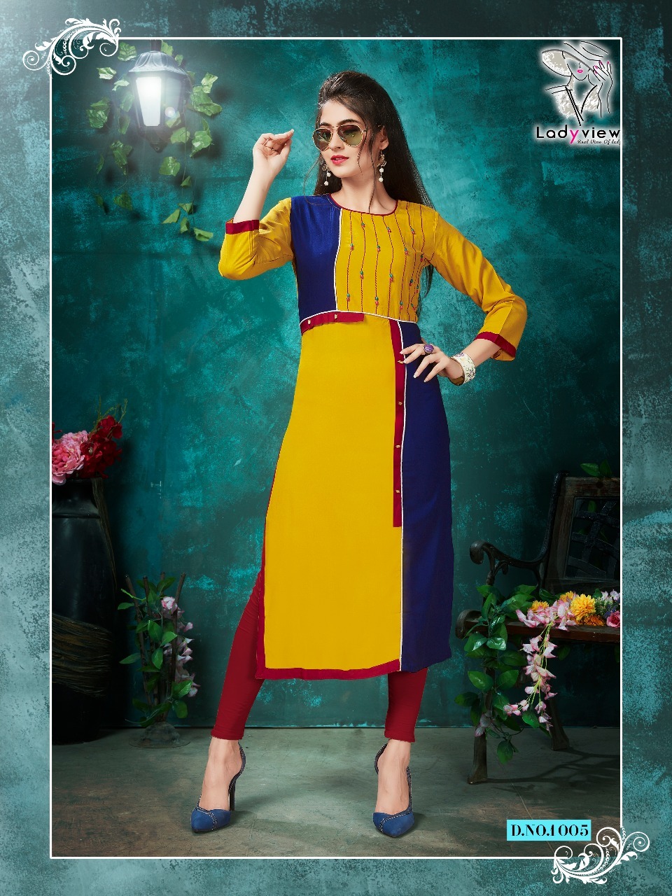 Designer Simple Rayon Kurtis - 8 Piece Set, 14gm Rayon Fabric, M(38) To Xxl(44) Sizes, Traditional Style For Girls