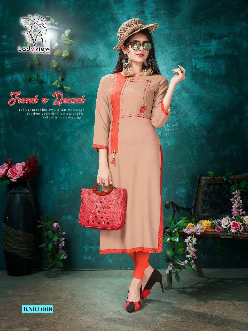 Designer Simple Rayon Kurtis - 8 Piece Set, 14gm Rayon Fabric, M(38) To Xxl(44) Sizes, Traditional Style For Girls