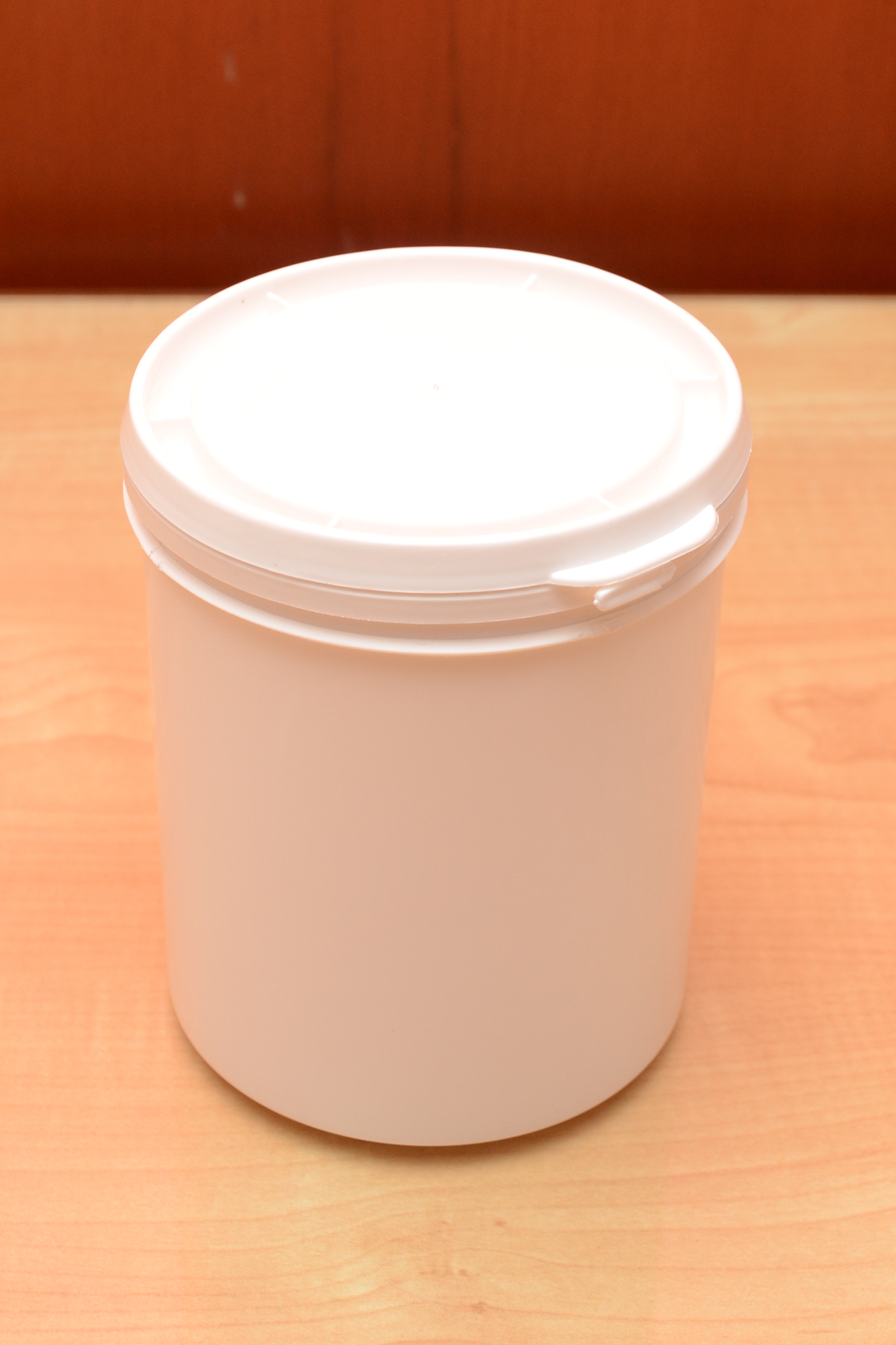 Plastic Container - 5-gallon, 12x12x18 In, White | Durable, Lightweight, Versatile Storage, Easy Handling, Reusable, Stackable, Snap-on Lid, Hdpe Material