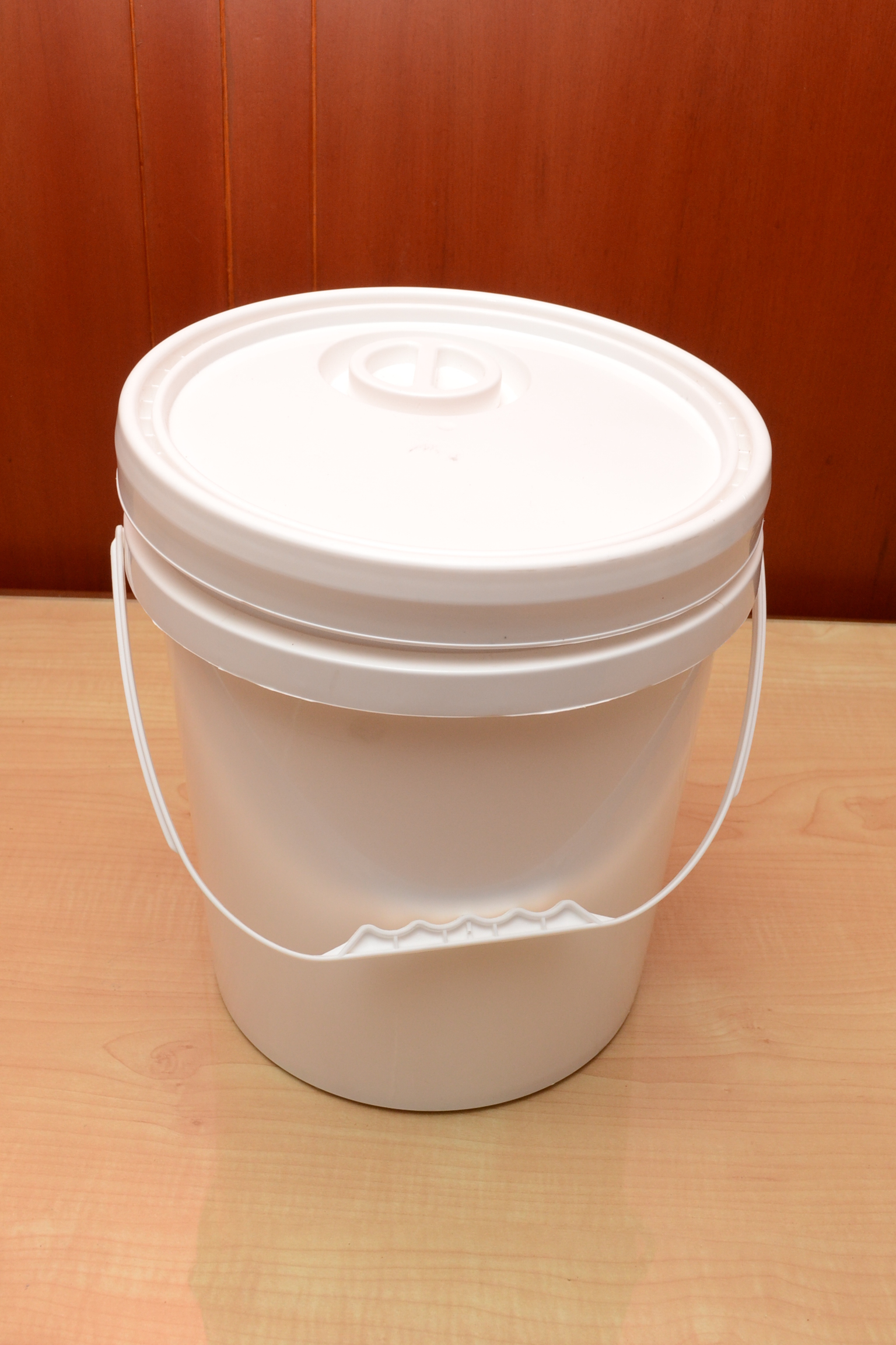 Plastic Container - 5-gallon, 12x12x18 In, White | Durable, Lightweight, Versatile Storage, Easy Handling, Reusable, Stackable, Snap-on Lid, Hdpe Material