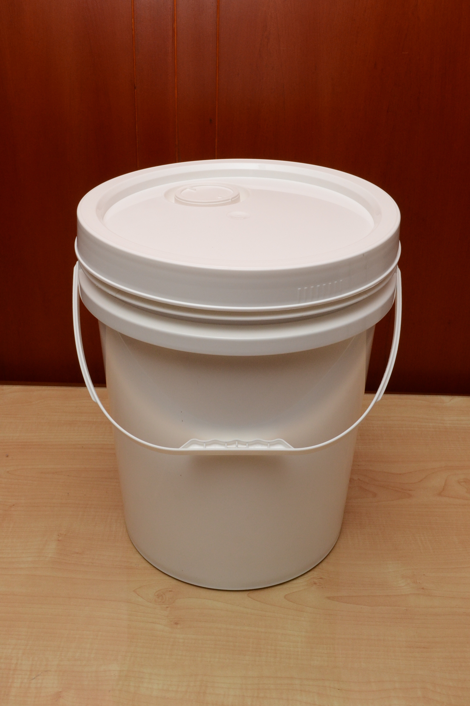 Plastic Container - 5-gallon, 12x12x18 In, White | Durable, Lightweight, Versatile Storage, Easy Handling, Reusable, Stackable, Snap-on Lid, Hdpe Material