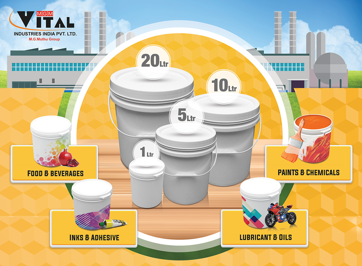 Plastic Container - 5-gallon, 12x12x18 In, White | Durable, Lightweight, Versatile Storage, Easy Handling, Reusable, Stackable, Snap-on Lid, Hdpe Material