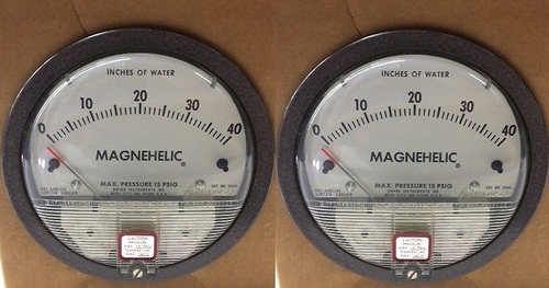 ड्वायर यूएसए मॉडल 2040 मैग्नेहेलिक गेज रेंज 0-40 इंच डब्ल्यूसी