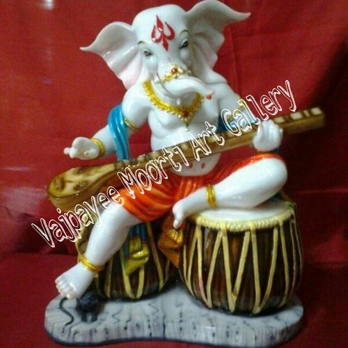 संगमरमर सफेद पत्थर गणेश मूर्तियां
