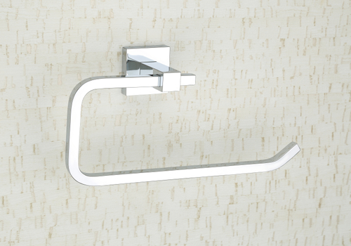 Brass Paper Holder - Brass Material, 150x100 mm Dimensions, Chrome Finish | Wall-mounted, 0.5 kg Weight, RoHS Compliant