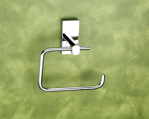 Brass Paper Holder - Brass Material, 150x100 mm Dimensions, Chrome Finish | Wall Mount, 0.5 kg Weight, RoHS Compliant, Ideal for Bathrooms