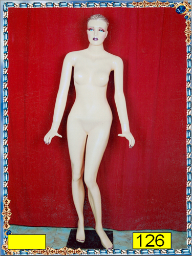 Female Mannequin - Fiberglass, 5'7" Height, Matte White Finish | Standing Pose, Round Base, 20 lbs Weight