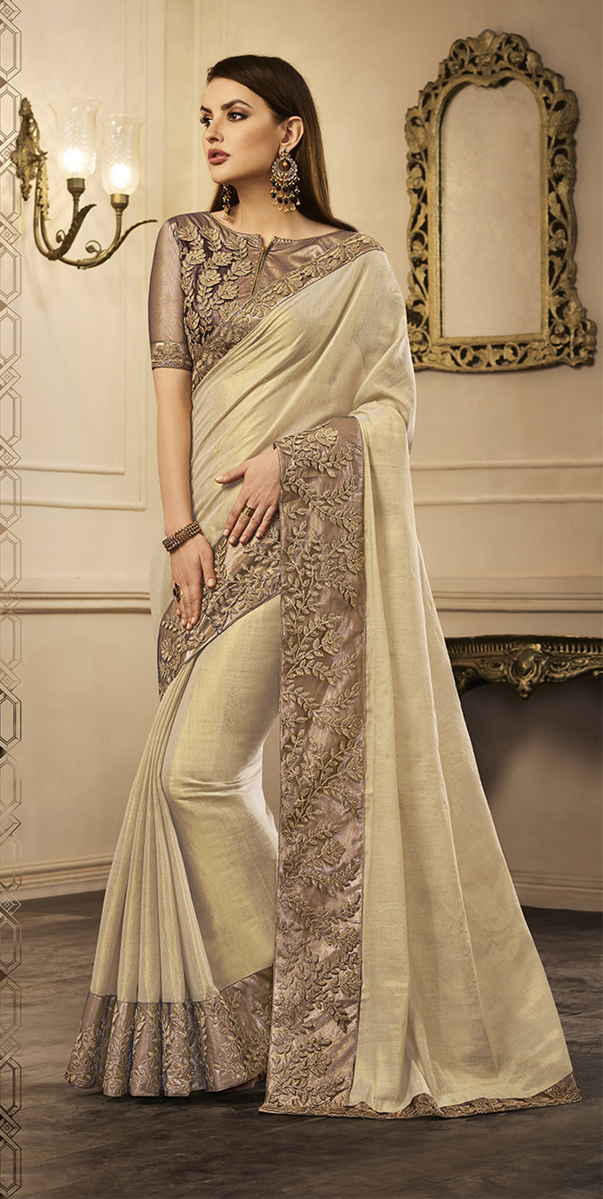 Chandan Silk Saree - Premium Embroidered Cotton, Customized Size | Exclusive Designer Work, Traditional Ethnic Pattern