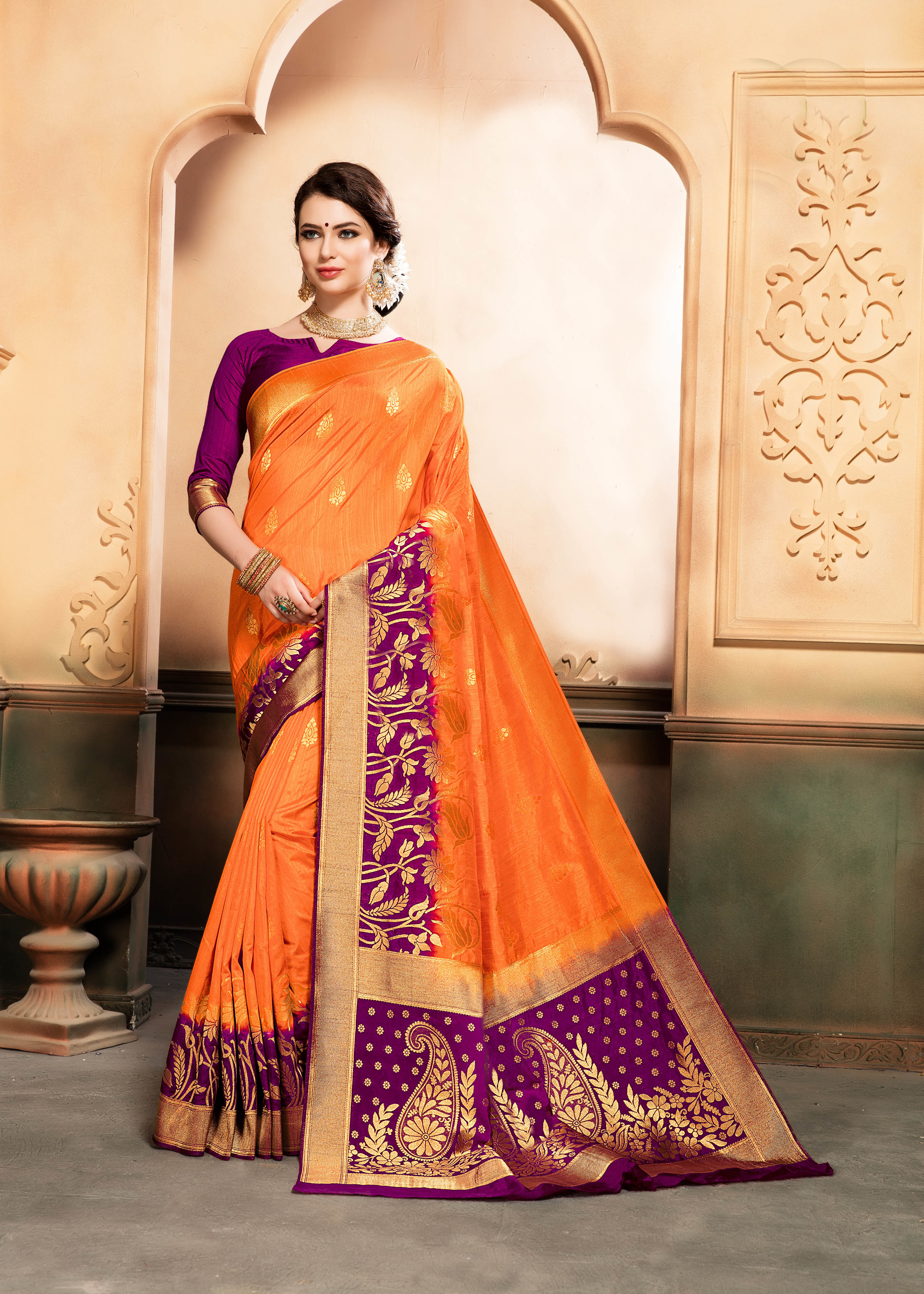As Per Image Banarasi Silk Saree