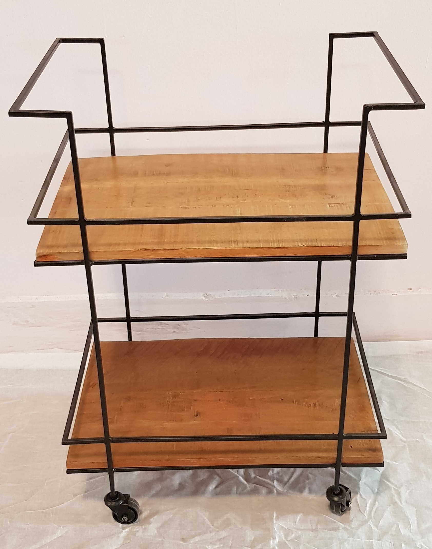 Natural Finish Square Trolley
