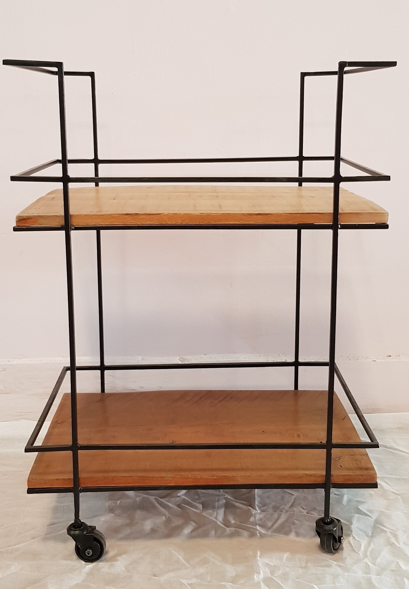 Natural Finish Square Trolley