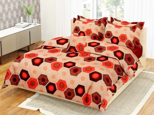 Fancy Cotton Bed Sheets - 100% Pure Cotton, 108x108 Inch Double Size, 180 Thread Count | Washable, Printed Design, Includes 1 Bed Sheet & 2 Pillow Covers