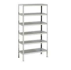 Iron Storage Rack - 6 Feet Height, 3 Feet Width | Modern Design, 5 Compartments, No Assembly Required, Stackable, Grey Color, Machine Cut Finish, 1-year Warranty