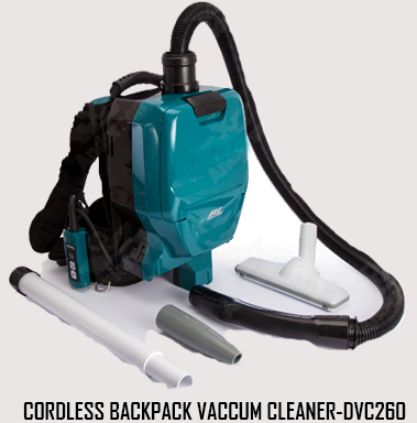 Sea Green Cordless Backpack Vacuum Cleaner