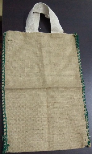 जूट ज़िपर चावल बैग।