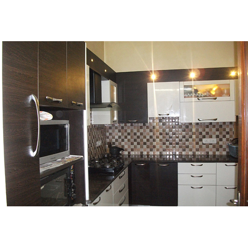 Self Executed Membrane Kitchen - Wood Material, Modern Design, Indian Style | Easy to Clean, Eco-Friendly Features