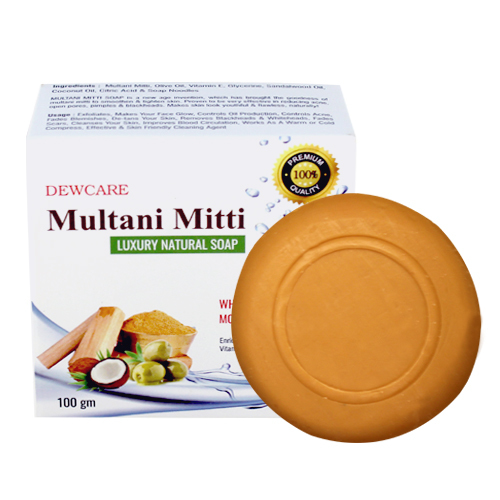 Multani Mitti Soap - Multani Mitti & Coconut Oil Infusion, Acne Control & Blemish Reduction, Medical Grade Purity 94%