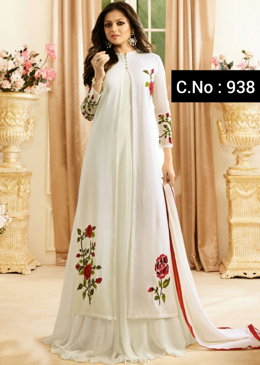 Blue Anarkali Georgette Suits