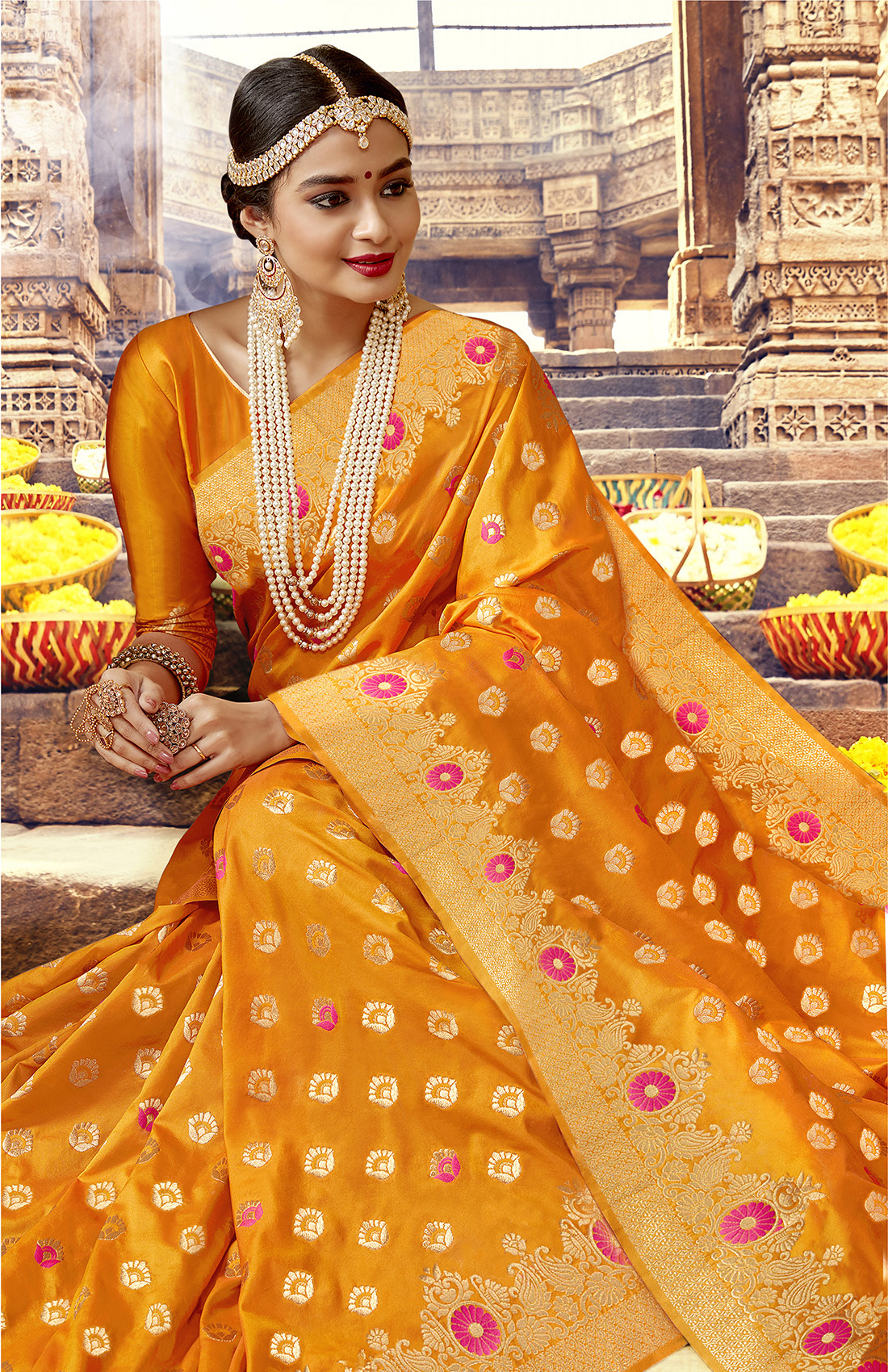 As Per Image Muga Silk Saree
