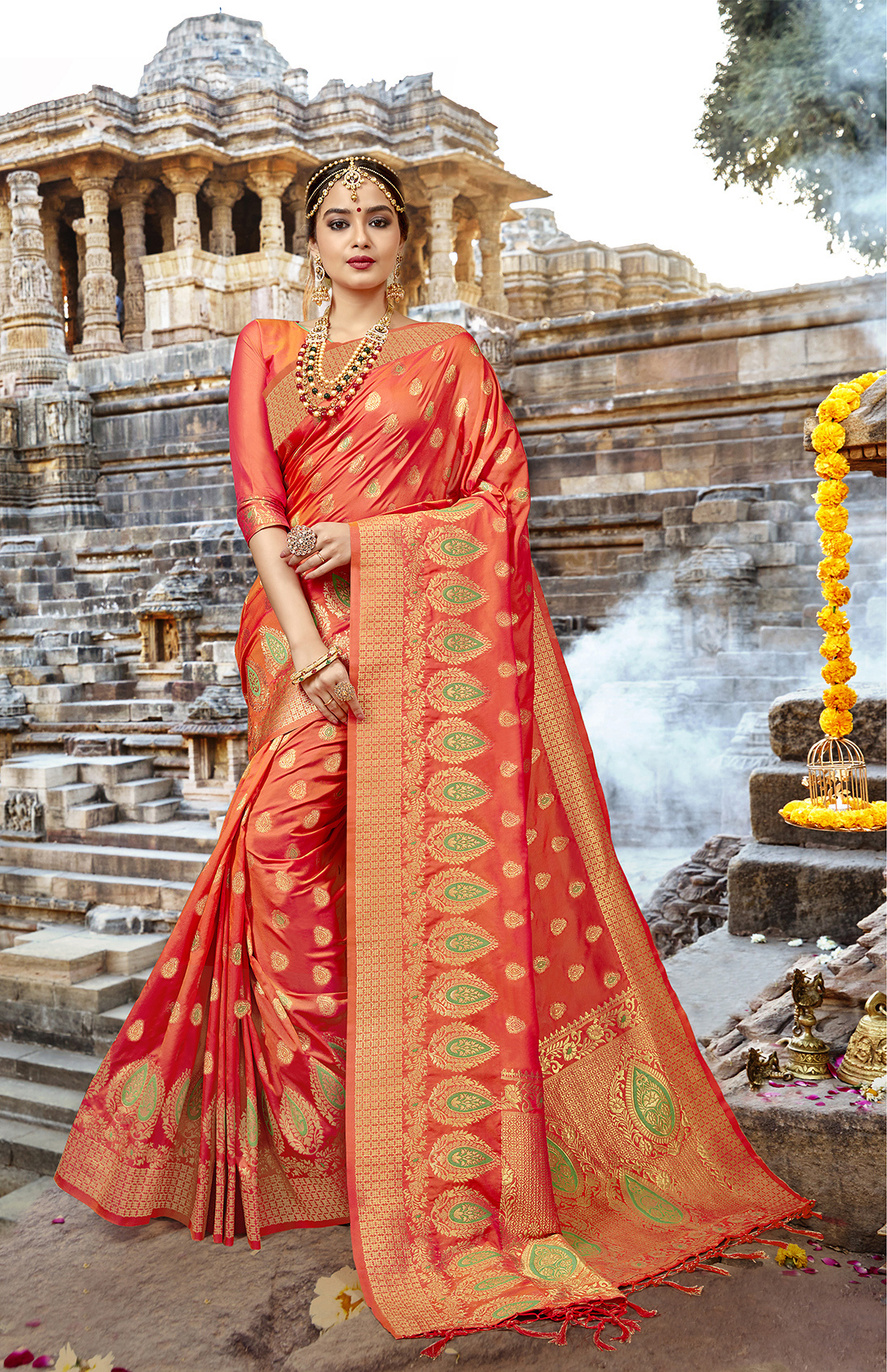 As Per Image Bridal Silk Saree