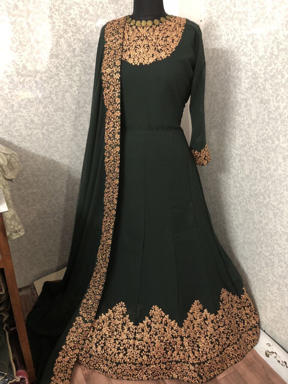 Green Fancy Anarkali Suits